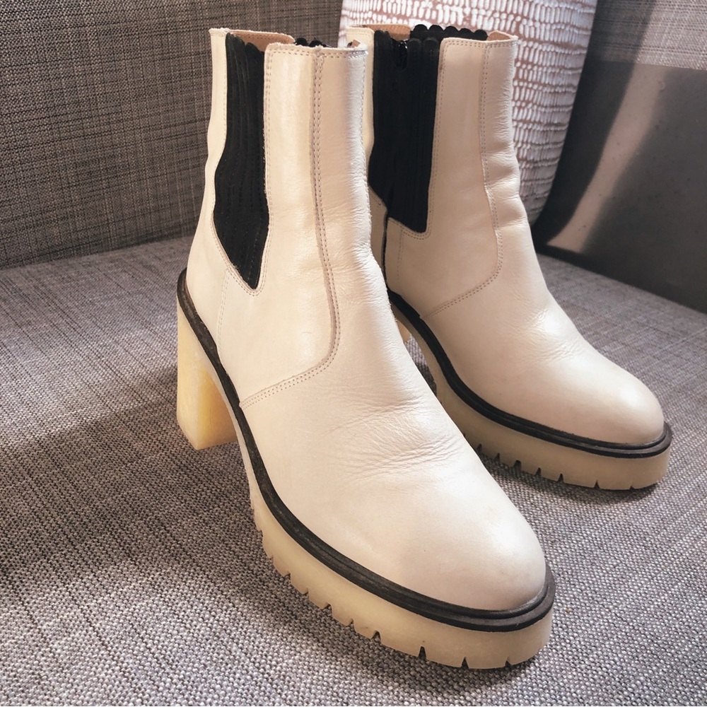 Free People Off White/Cream James Chelsea Boot Size 41/11